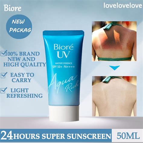 is biore uv sunscreen waterproof.